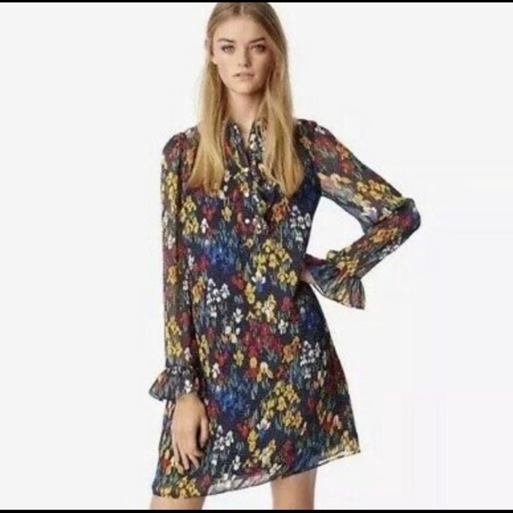 Tory Burch Livia Floral Dot Ruffle Dress